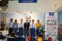 OKOndt Group's specialists together with the colleagues at the company's booth during the International Exhibition InnoTrans-2018