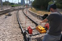 Turkish customer is trying to independently operate the ultrasonic double rail flaw detector UDS2-73 – training, August 2020