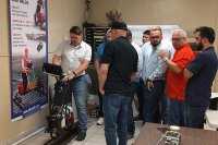 Functionalities demonstration of the ultrasonic single rail trolley UDS2-77 during the seminar for the American partners