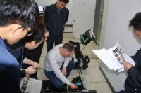 Korea Technology Science, Co., Ltd company's staff get acquainted with the capabilities of the ultrasonic single rail flaw detector UDS2-77