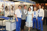 OKOndt Group's team and David Mandina at the company's booth at the European Conference and Exhibition of NDT 2018 (ECNDT)