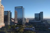 Houston view from the upper floors of the hotel