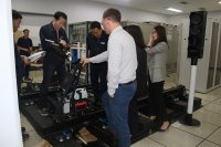 Learning how the single rail ultrasonic flaw detector UDS2-77 operates on artificial rails at the customer's site - Korea Technology Science, Co., Ltd company