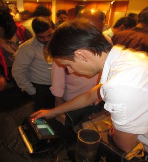Demonstration of OKOndt GROUP's ultrasonic equipment during the seminar organized under NDE-2014, Pune, India