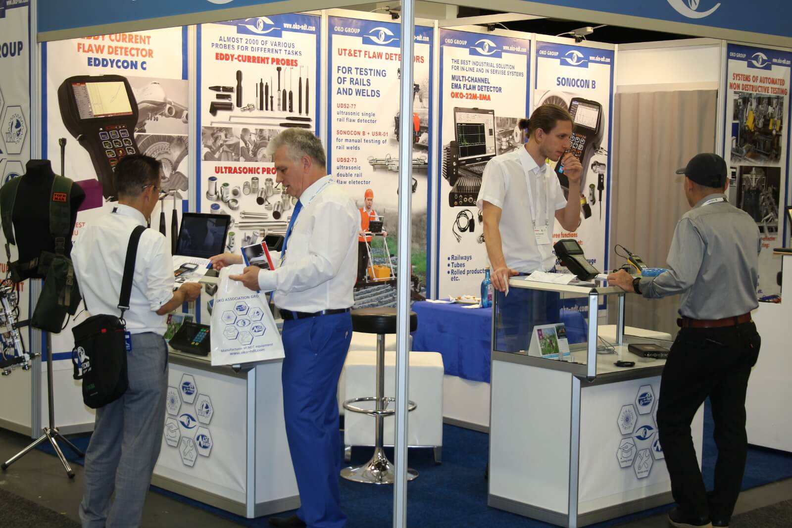 Attendees of the European conference of NDT 2018 (ECNDT) at OKOndt GROUP's booth