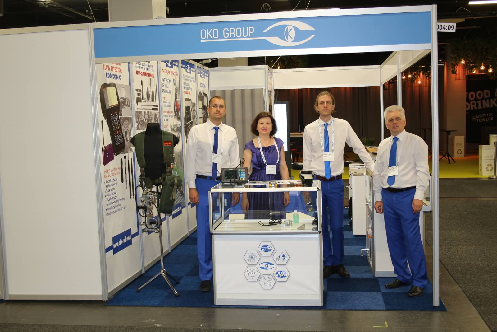 OKOndt GROUP team represents a company's booth at the European conference of NDT 2018 (ECNDT)