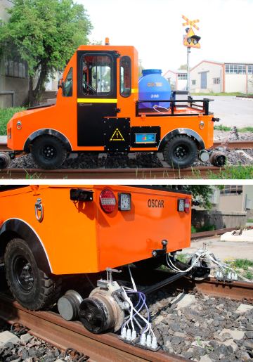 Rapid continuous rail testing by means of mobile means