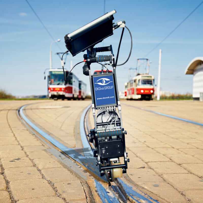 Ultrasonic mechanized railway track inspection trolley UDS2-77