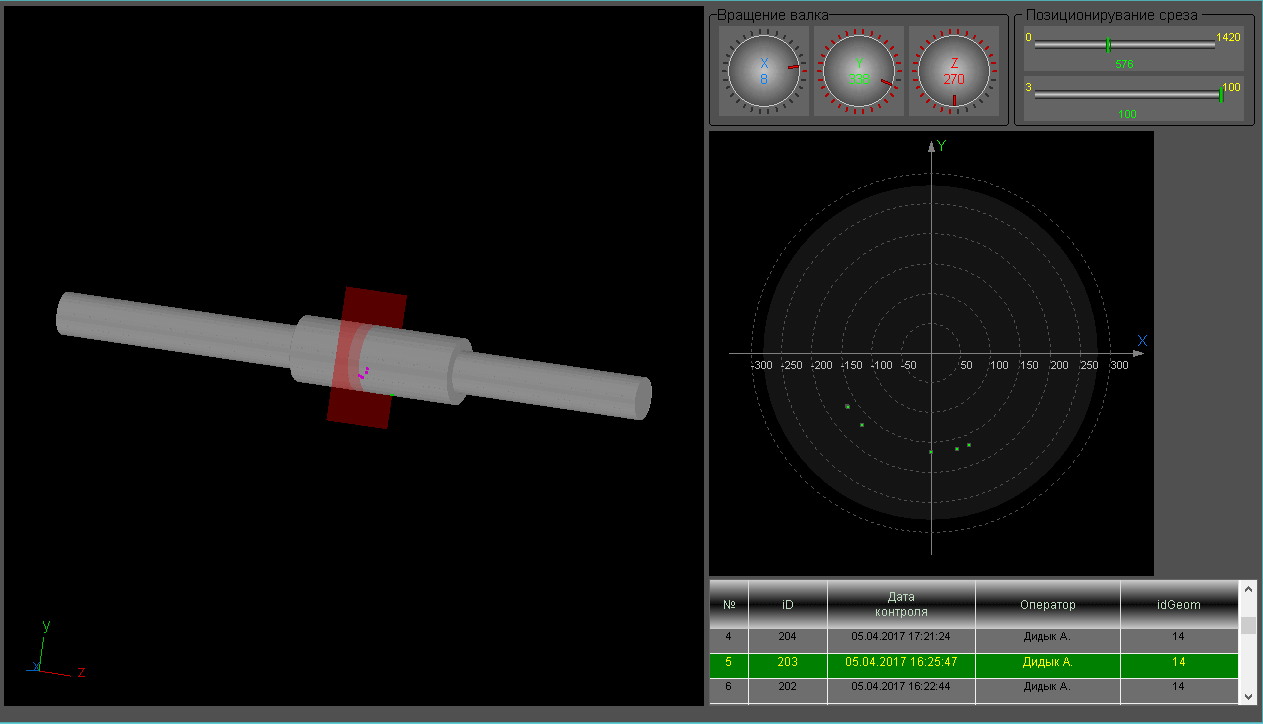 3-D Review program of system of nondestructive work rolls testing B-35