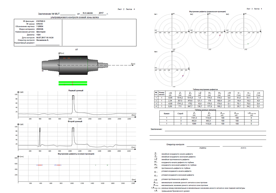 Reports  of the complex non-destructive testing System B-35 