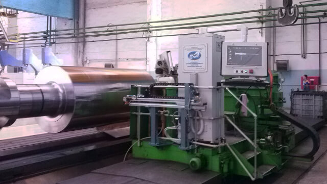 Automated ultrasonic and eddy-current system for mill rolls testing SNK B-35 (L)