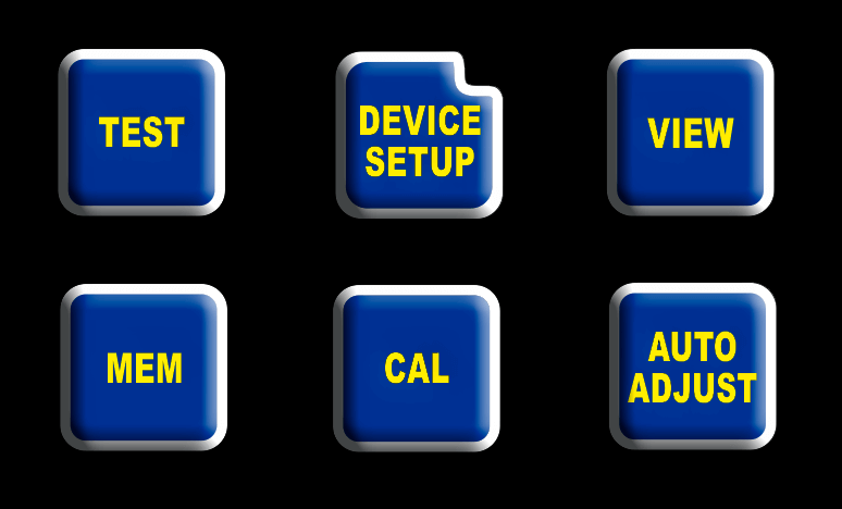 Navigation buttons of the eddy current flaw detector EDDYCON C