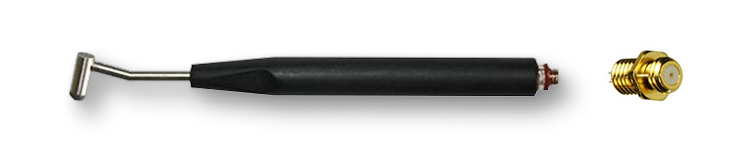Eddy-current Right Angle Surface Probe (90˚ tip, handle angle 15°, Single / Single Shielded)