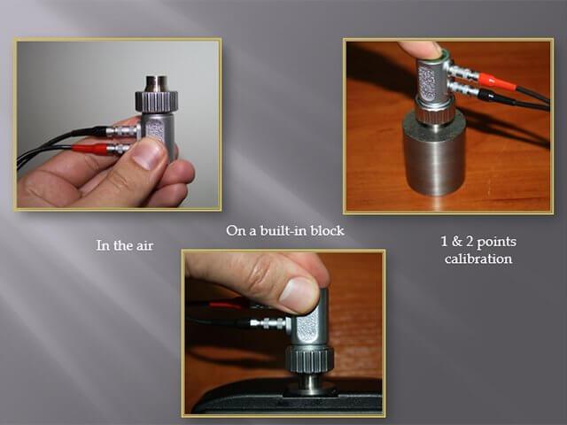 Automatic calibration of the portable ultrasonic flaw detector Sonocon B, version «Thickness Gauge +»