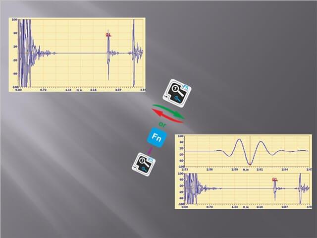 “Smart zoom” mode of the portable ultrasonic flaw detector Sonocon B, version «Thickness Gauge +»