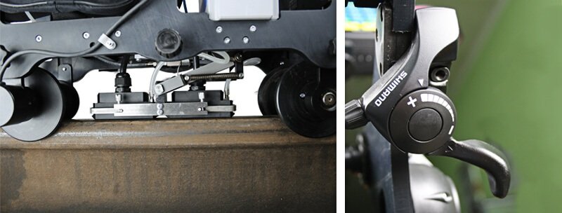 UDS2-77 Suspension mechanism. Working position (lever down)